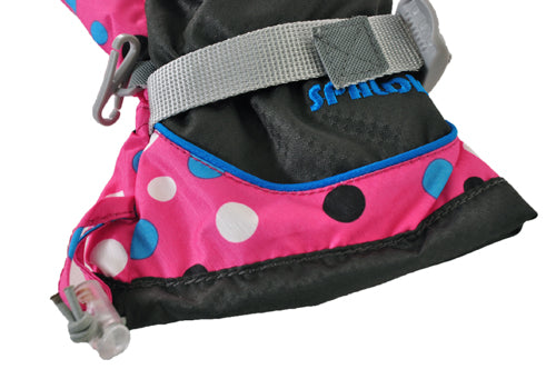 レディース スキーグローブ フィルムインサート スノーグローブ ポルカ・ドット