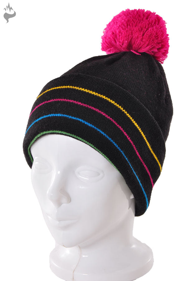 ユニセックス リバーシブルボーダーニットキャップ ニット帽