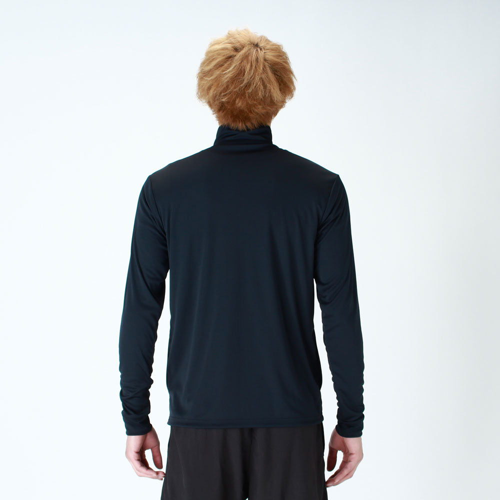 メンズ 長袖 フルジップ ラッシュガード スタンドカラー アクアシャツ