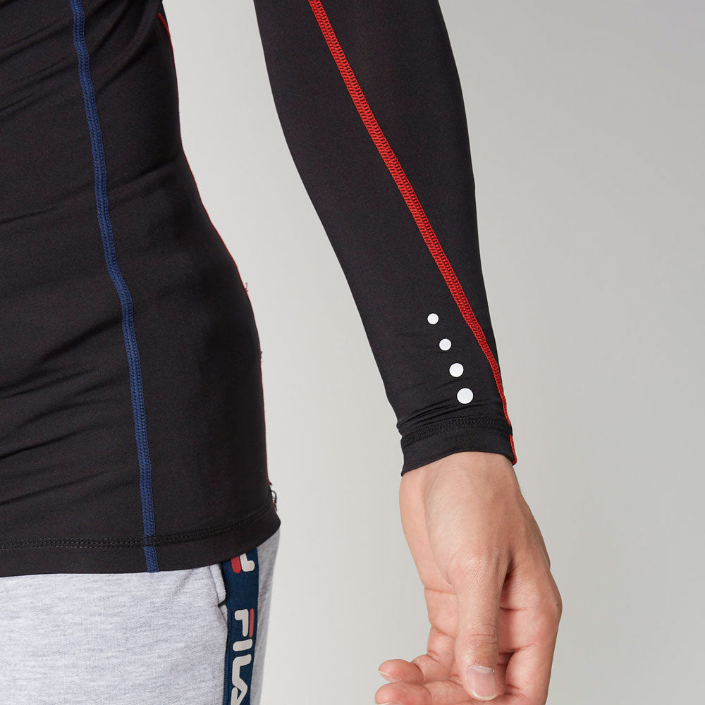 メンズ クルーネック 長袖 ソフトコンプレッションインナー スポーツインナーウェア