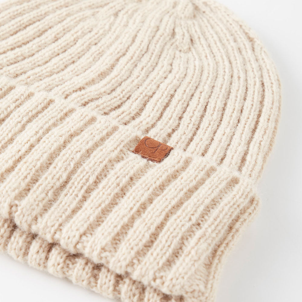 レディース ニットキャップ ビーニー スキー スノーボード リブ編み