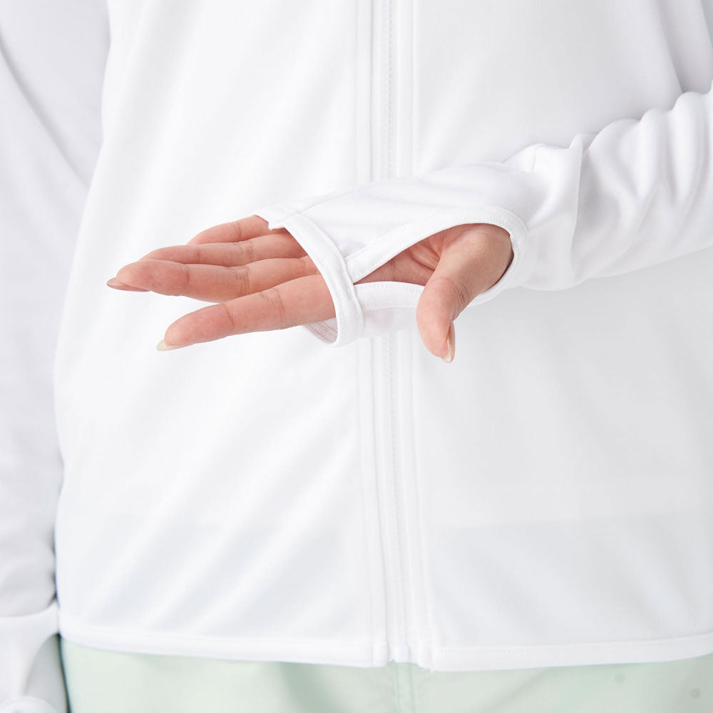 レディース 長袖 フルジップ ラッシュガード ロングスリーブ 水泳 プール