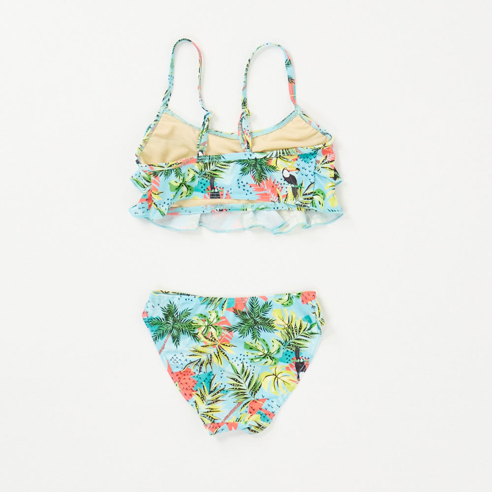 キッズ ジュニア ガールズ タンキニ 水着 4点セット 水泳 プール