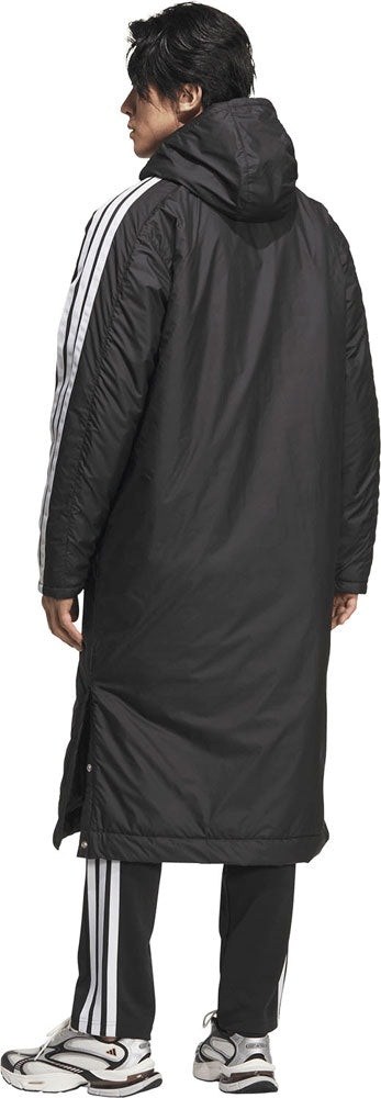 スリーストライプス ルーズフィット ロング ボアコート