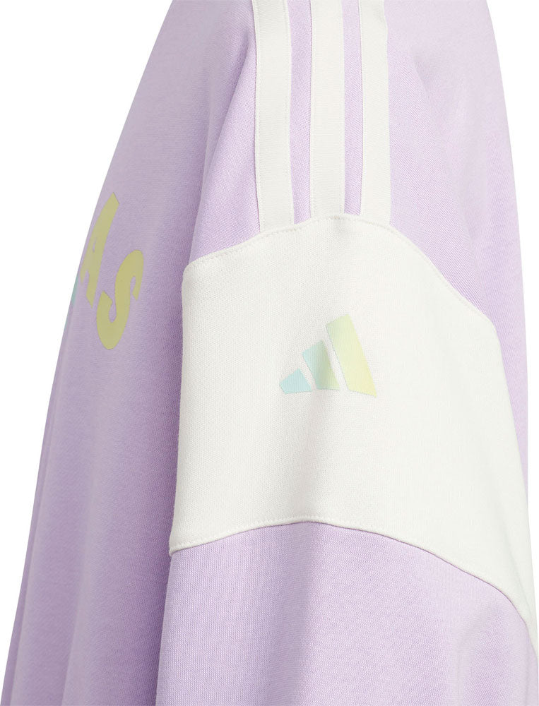 ガールズ スウェット ルーズフィット クルーネック プルオーバー キッズ トップス