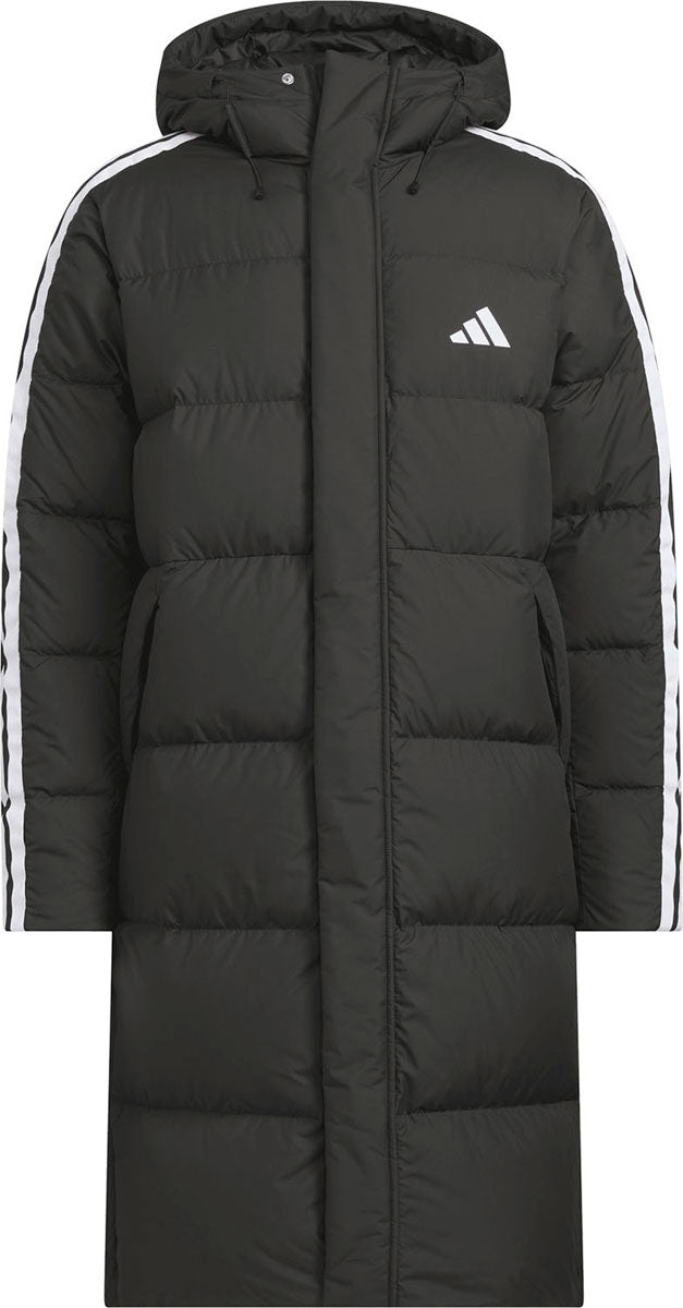 スリーストライプス レギュラーフィット ロング ダウン コート ベンチ