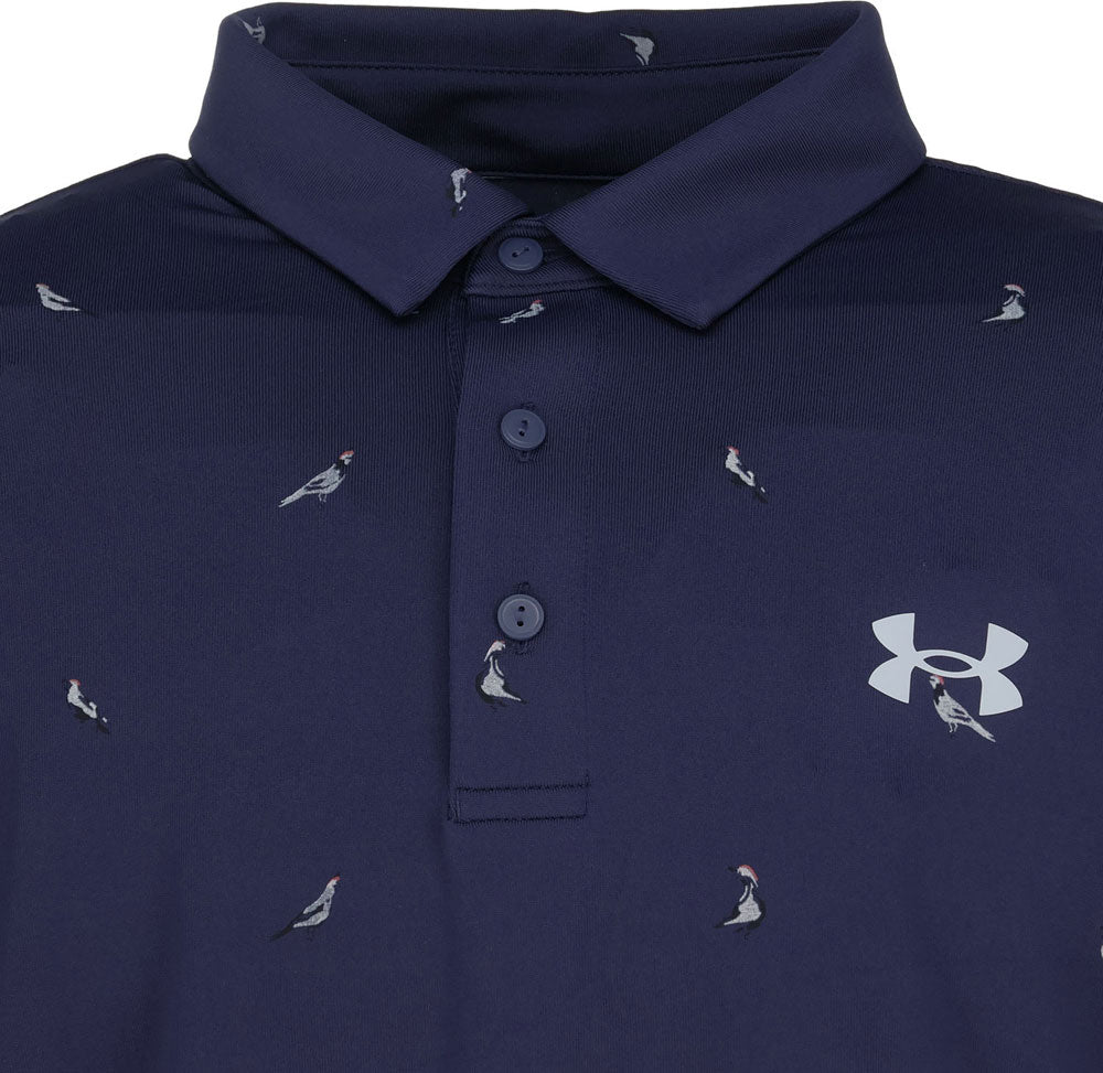 UAプレーオフ3.0 プリント ポロ ゴルフ ポロシャツ カジュアル 速乾 シンプル