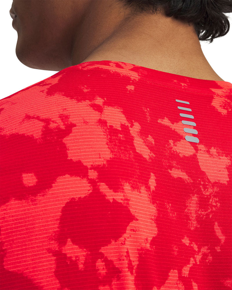 メンズ UAローンチ プリント ショートスリーブ Tシャツ 半袖 ランニング スポーツ