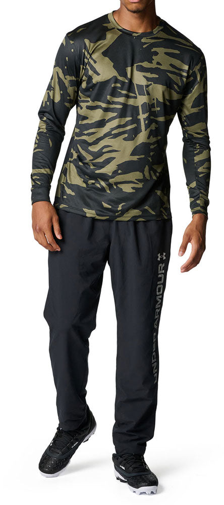 UAテック ノベルティ ロングスリーブ クルーネック Tシャツ メンズ 野球 長袖Tシャツ