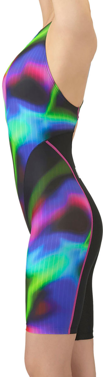 競泳水着 レーシングワンピーススパッツ オープンバック・ハーフレッグ