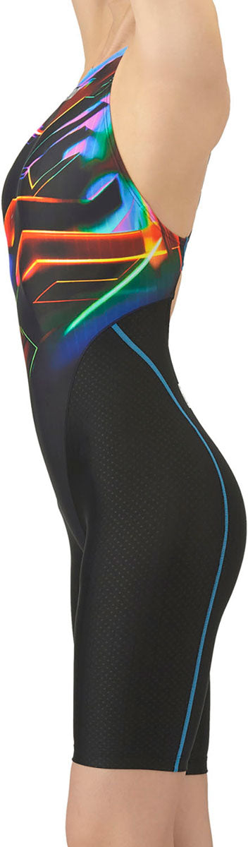 競泳水着 レーシングワンピーススパッツ オープンバック・ハーフレッグ