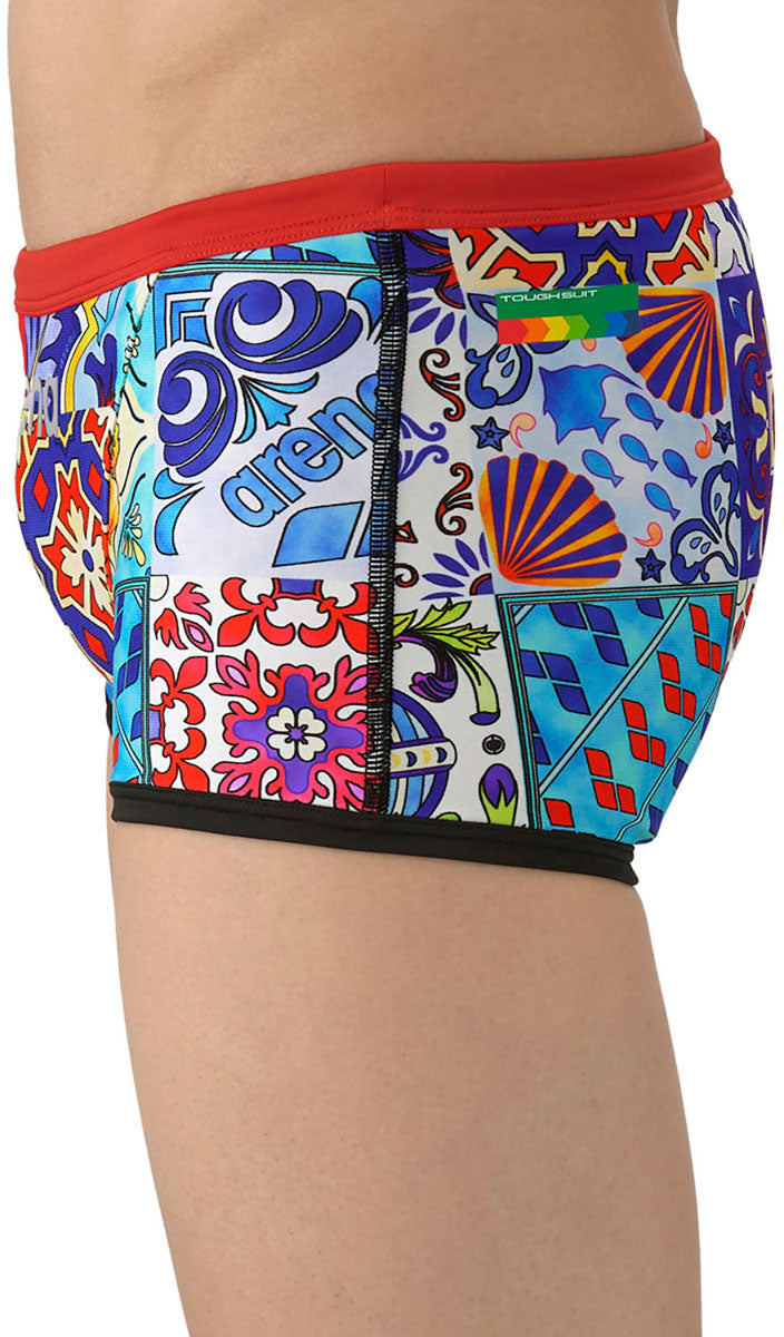 メンズ 競泳トレーニング水着 スパッツ ショートレッグ 水泳 練習用