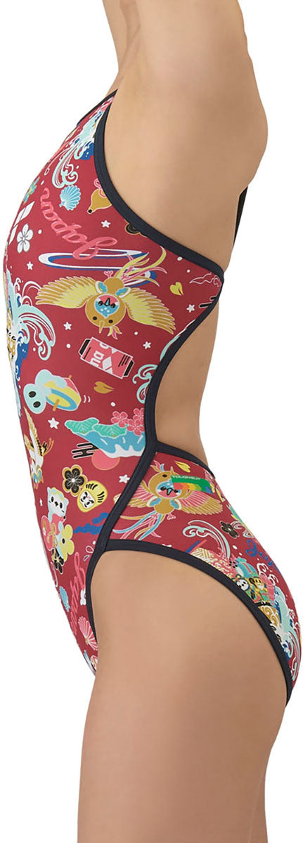 レディース 競泳トレーニング水着 ワンピース オープンバック 水泳 練習用