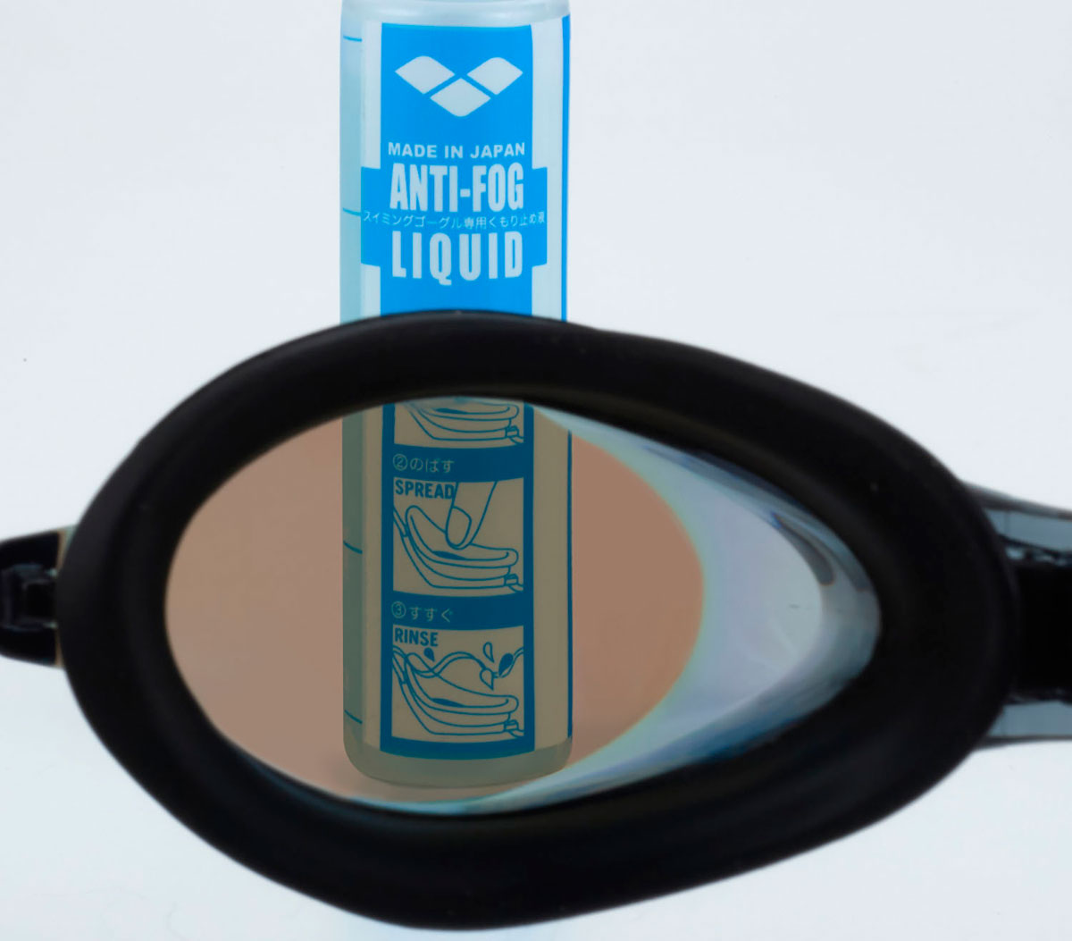 【シルキー】フィットネスゴーグル ミラーレンズ、リノンくもり止め