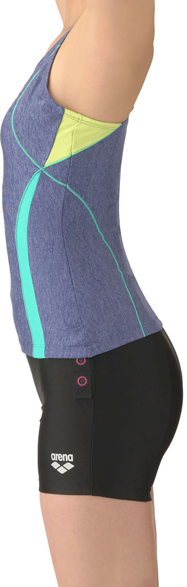 フィットネス水着 セパレーツ Yバック・ショートレッグ・差し込みパッド