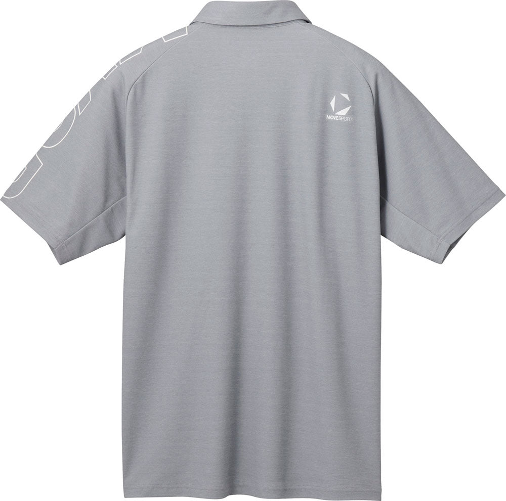 SUNSCREENミニ鹿の子 ラグランスリーブポロシャツ