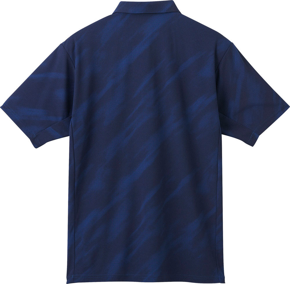 SUNSCREENミニ鹿の子 総柄グラフィックポロシャツ