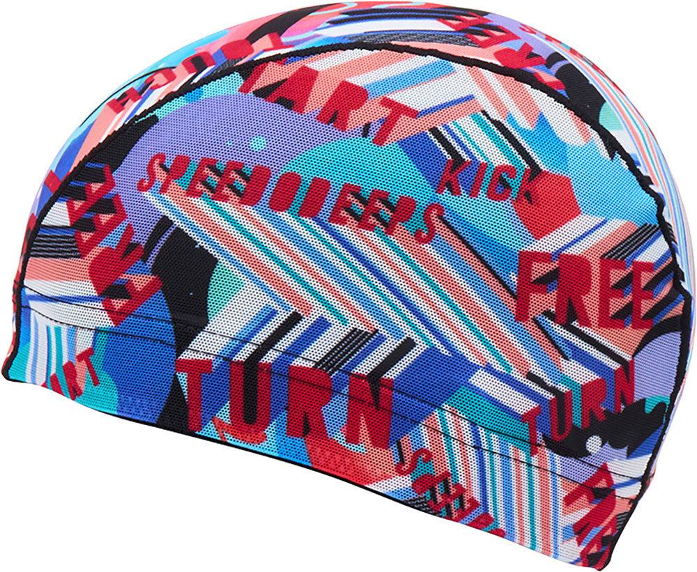 Wording Stripes Mesh Cap