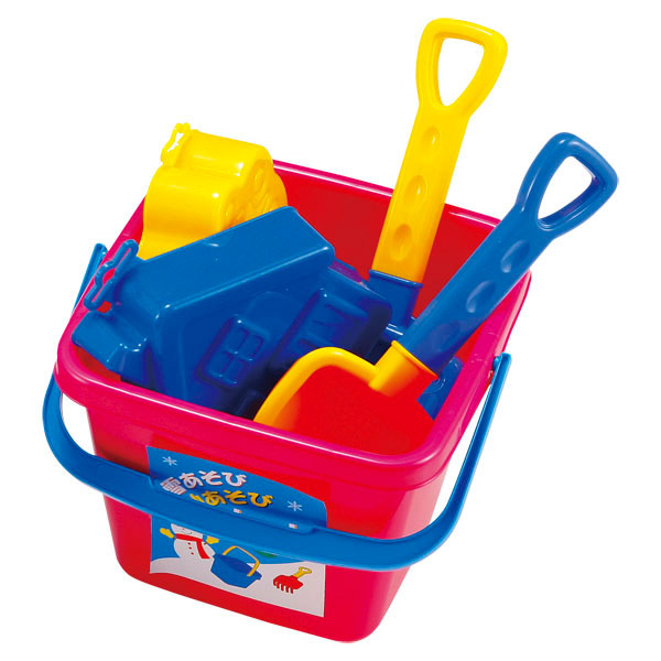 ゆき遊び 角バケツ5点セット(ピンク)