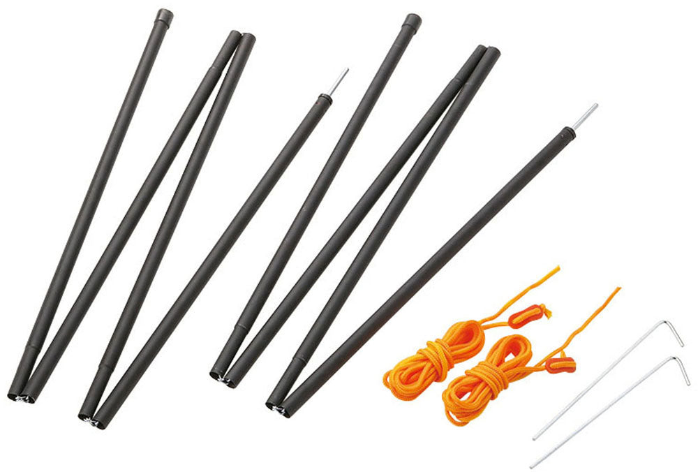 スチールポール180BK 2ホンセット(ロープ