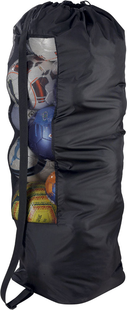 Team Ball Sack, Holds 16 Soccer Balls, Bag, Case, Black