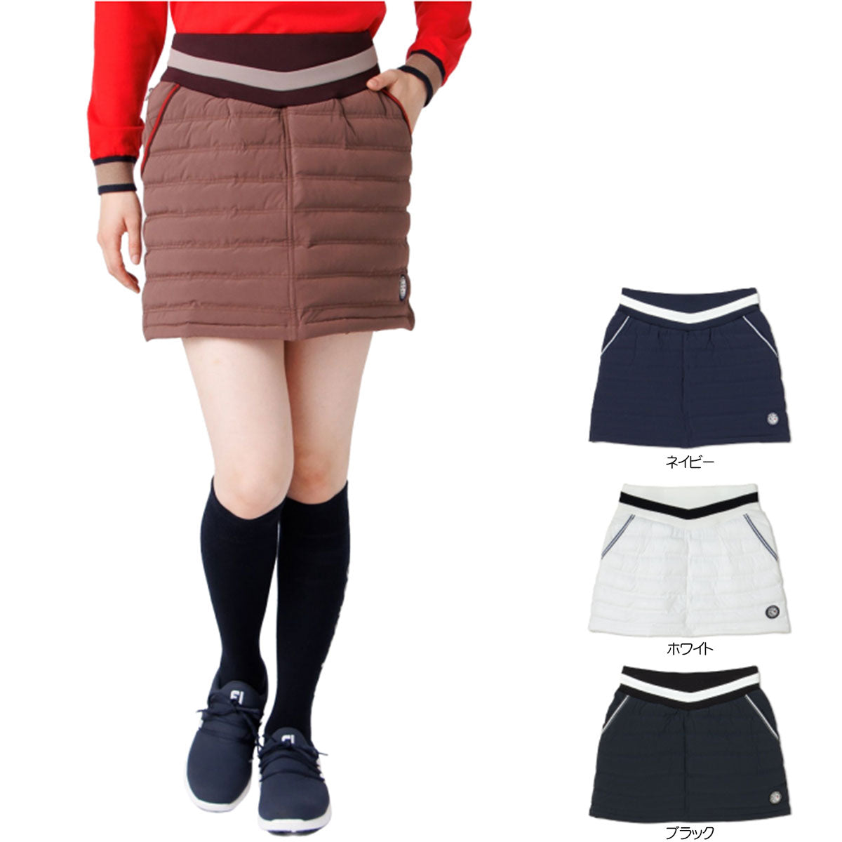 and per se AIR ストレッチスカート レディース ゴルフウェア 保温 撥水