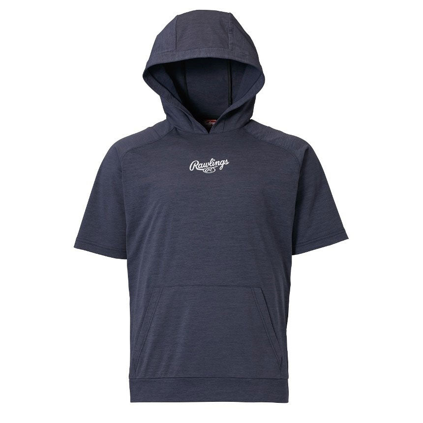 ストレッチニットパーカーシャツ メンズ 野球 パーカー フーディー 半袖 練習着 移動着