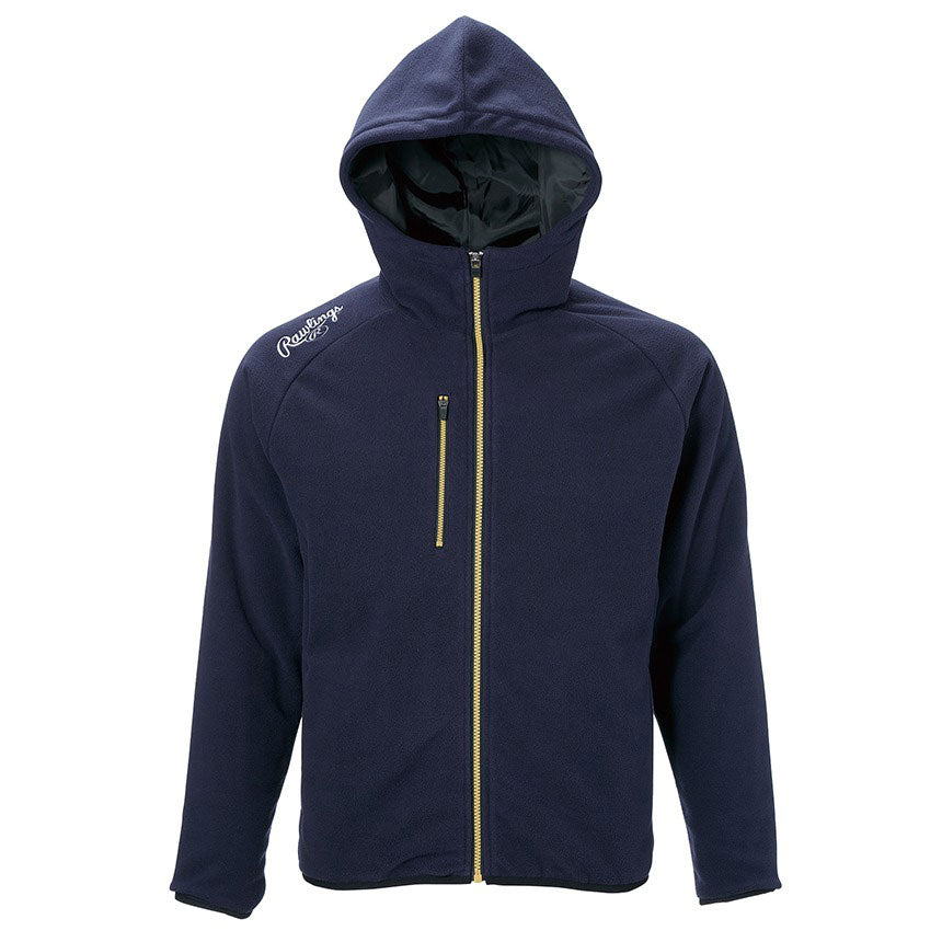 フーデッドフリースジャケット メンズ 野球 フリース ジャケット フード付き 移動着