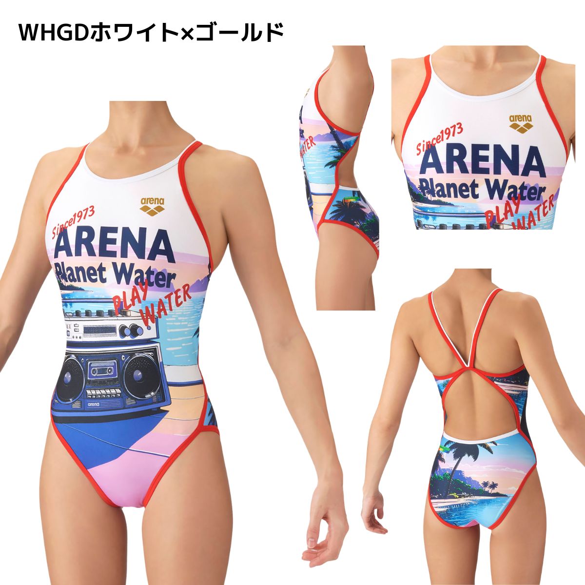 水着 トレーニングワンピース(オープンバック) レディース 水泳 競泳 トレーニング