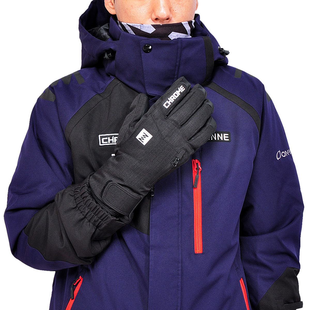 Adult Five-Finger Snow Gloves, High-Performance Waterproof and Breathable Insert Film, DRI VENT, Gloves