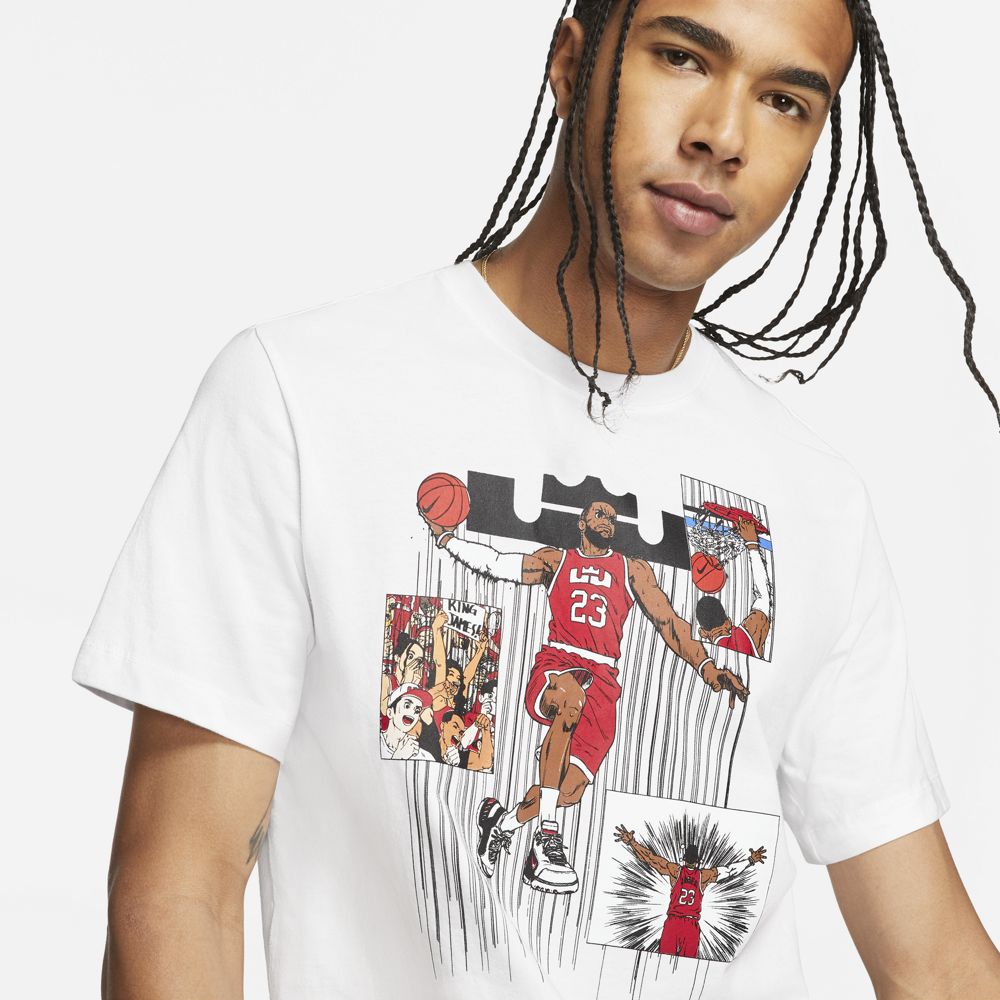 レブロン マンガ ロゴ Tシャツ バスケットボールウェア メンズ トップス