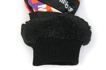 メンズ スキーグローブ ロゴ柄 カフスベルト アジャストコード スノーグローブ