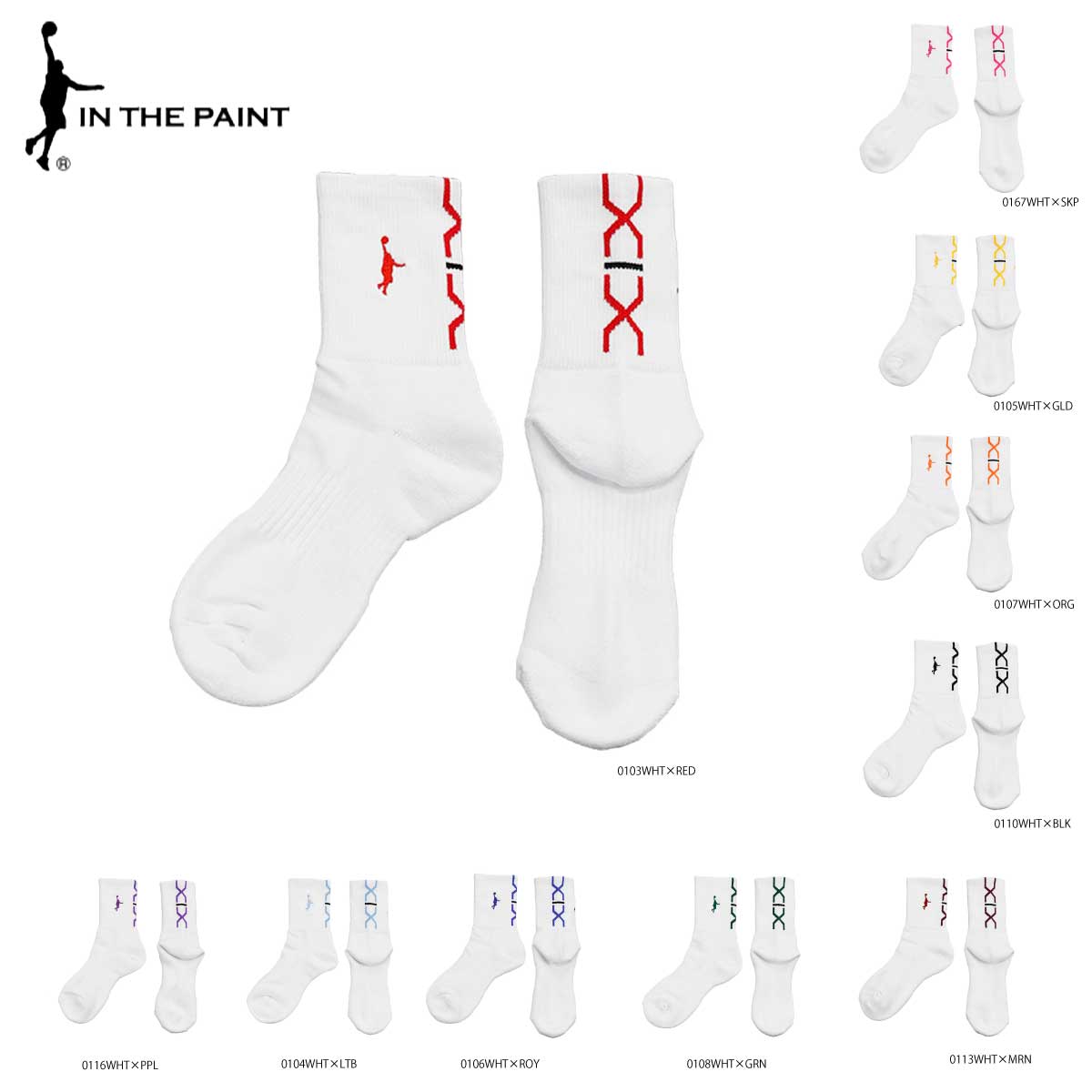 スタンダードパネルソックス PANEL SOCKS 定番ソックス ホワイト 靴下