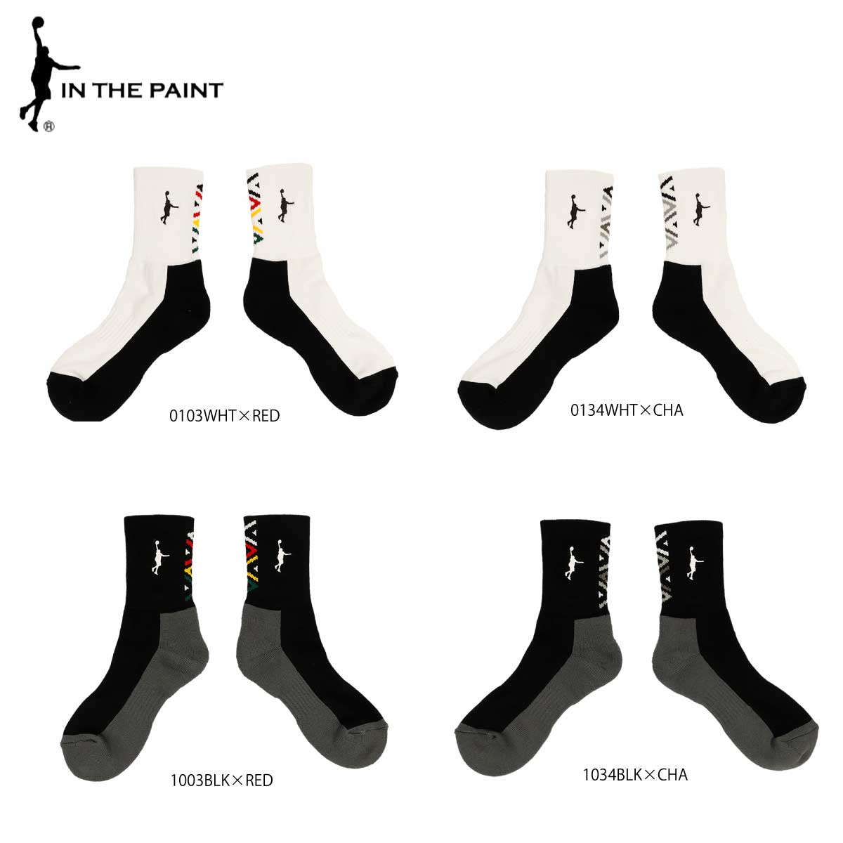 エスニックパターンソックス ユニセックス ジュニア バスケットボール バスケ 靴下