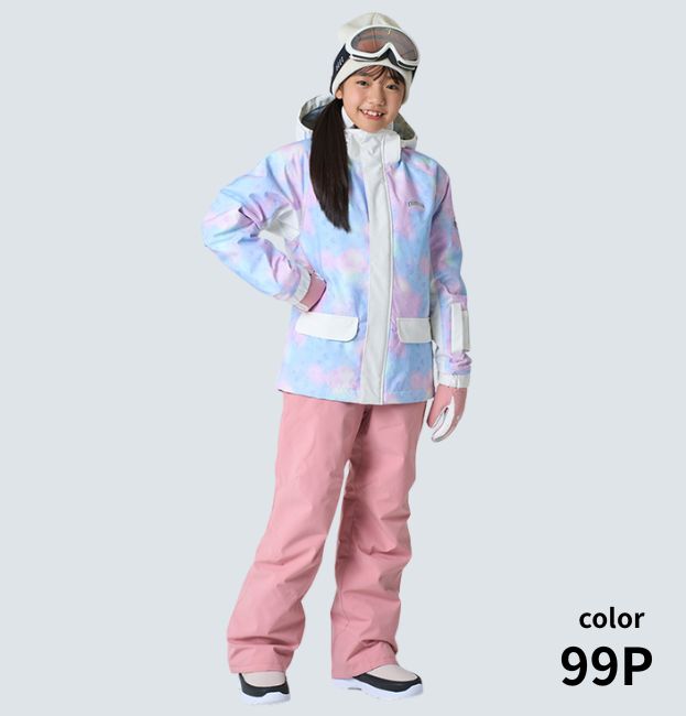キッズ ジュニア スキーウェア 上下セット 子供用 スノースーツ