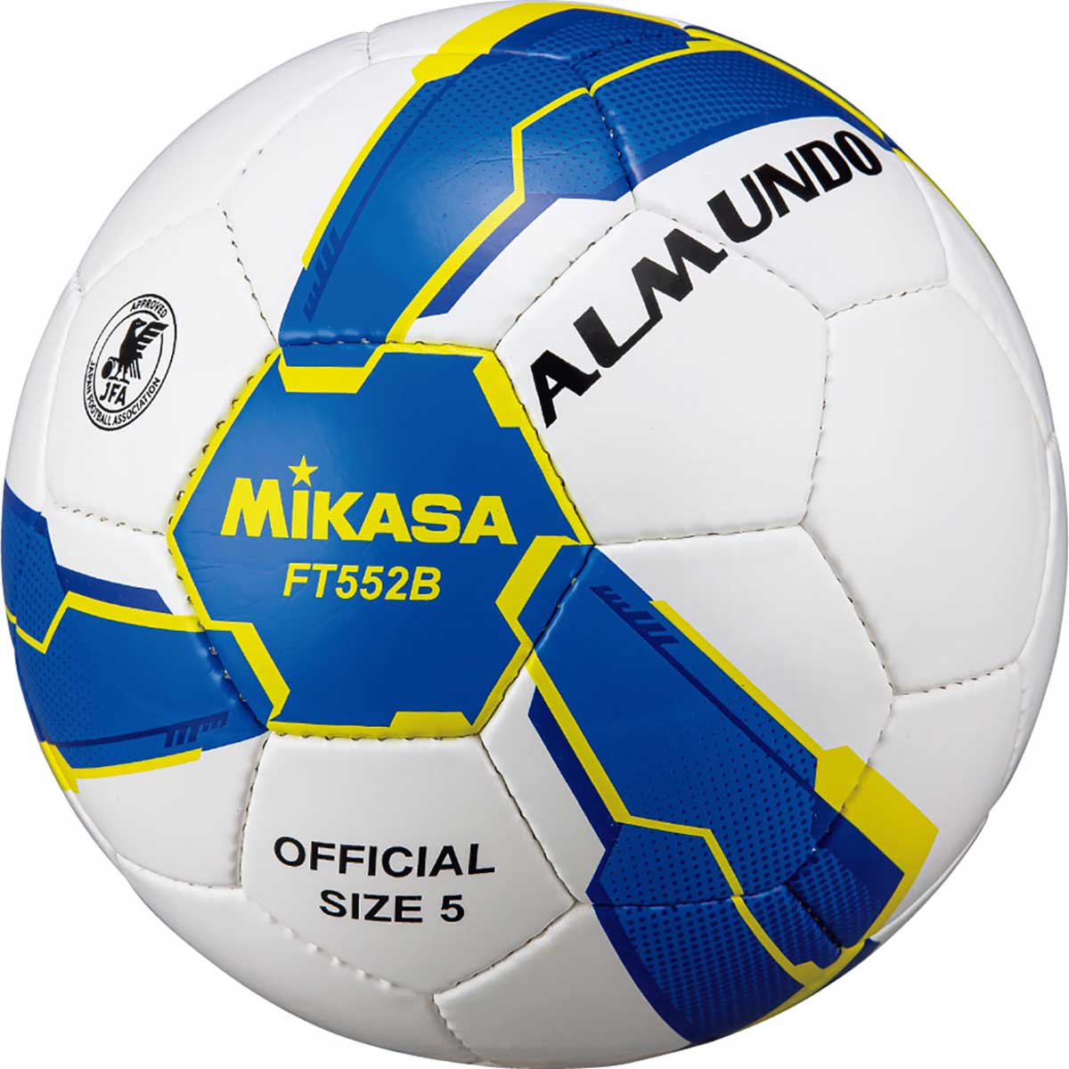 サッカー5号手縫い 検定球 青/黄 FT552B-BLY サッカーボール