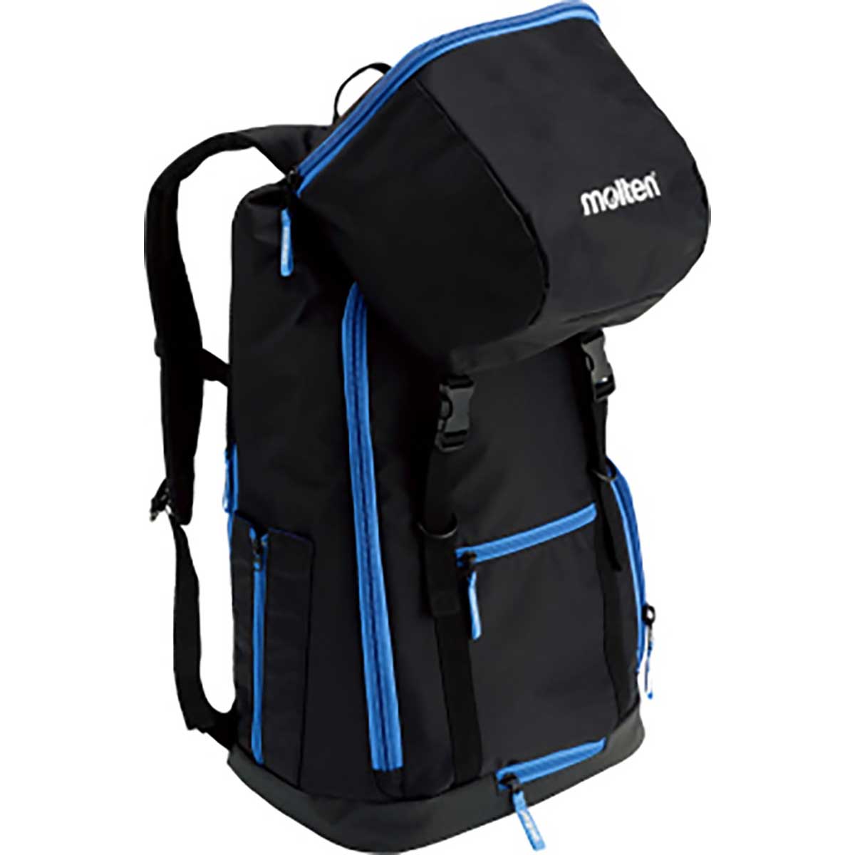 Backpack for soccer, black x blue