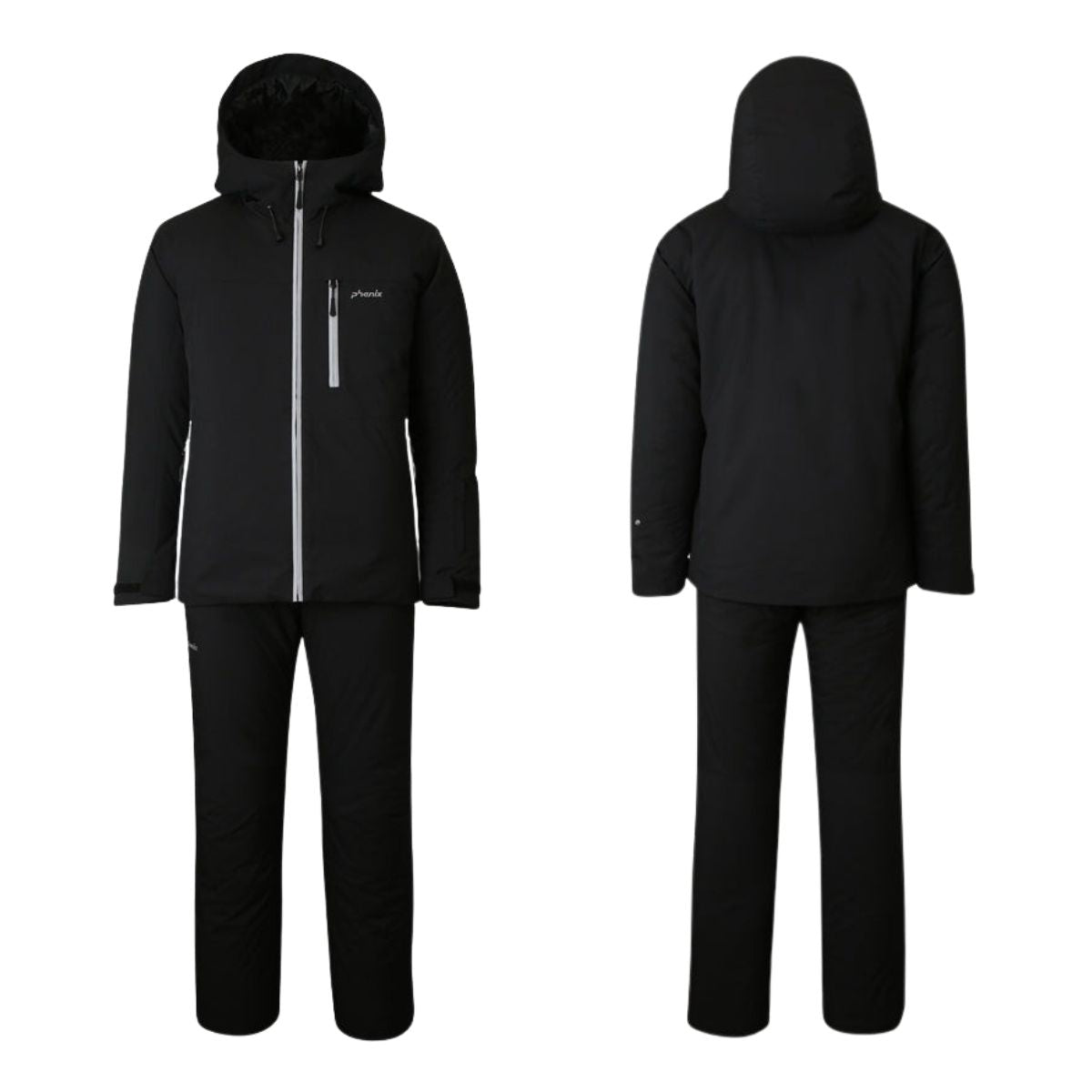 メンズ スノーウェア スキーウェア 上下セット 防水 ブラック 黒 スキー 耐水
