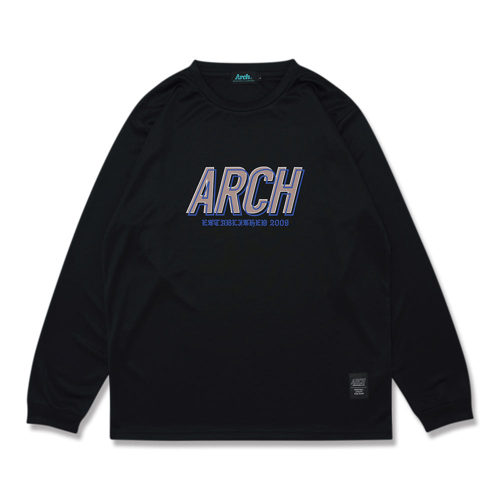 ユニセックス バスケ 長袖Tシャツ ロンT Arch shade logo L/S tee