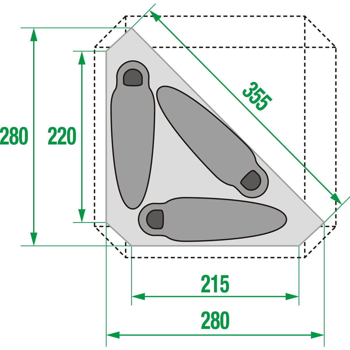 Evabase 6 Half Inner Camping Gear Tent Inner for 2 People with Storage Case