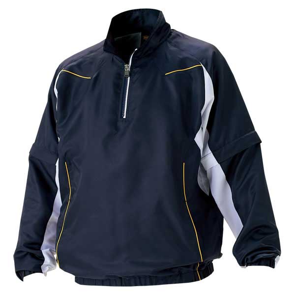 長袖/半袖切り替え式ハーフジップジャンパー