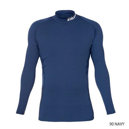 Fleece-lined warm base layer shirt for soccer, training wear, warm-up, and cold protection