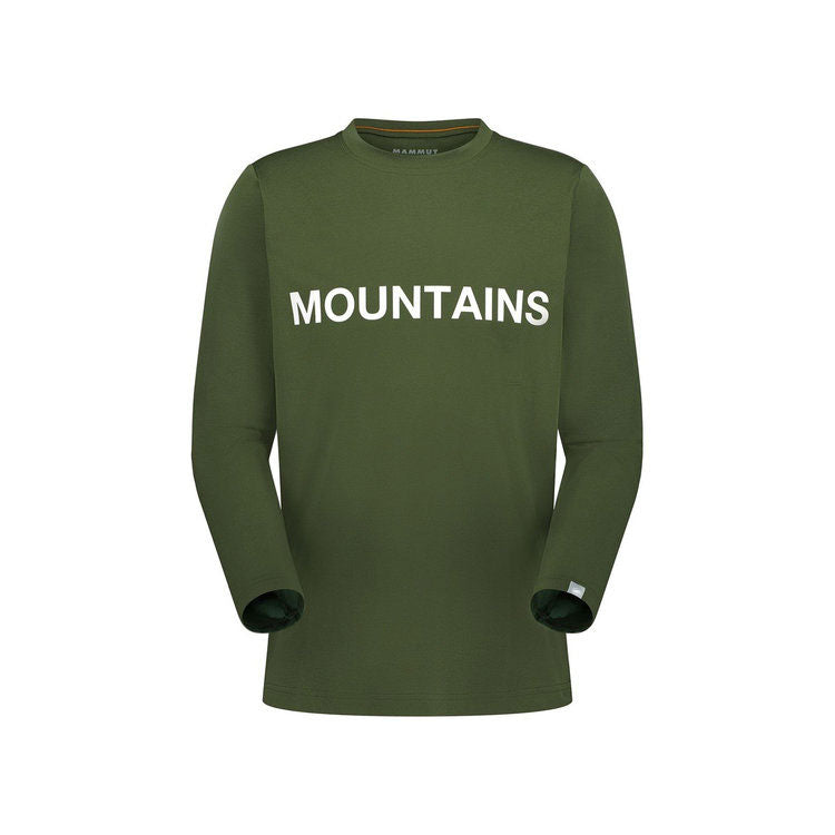 QD ロゴ プリント ロングスリーブ Tシャツ 長袖 アウトドア カジュアル トレッキング