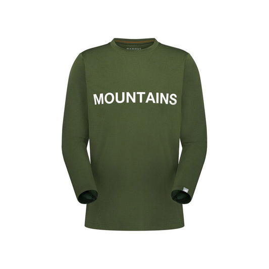 QD ロゴ プリント ロングスリーブ Tシャツ 長袖 アウトドア カジュアル トレッキング