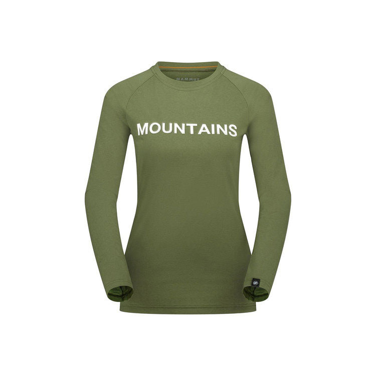 QD ロゴ プリント ロングスリーブ Tシャツ アジアンフィット シンプル 長袖 速乾