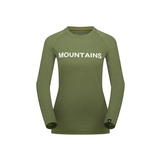 QD ロゴ プリント ロングスリーブ Tシャツ アジアンフィット シンプル 長袖 速乾