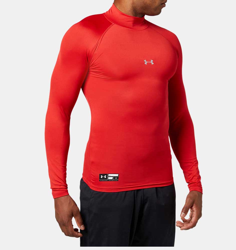 UA HG ARMOUR COMP LS MOCK PK メンズ インナー ロングスリーブ