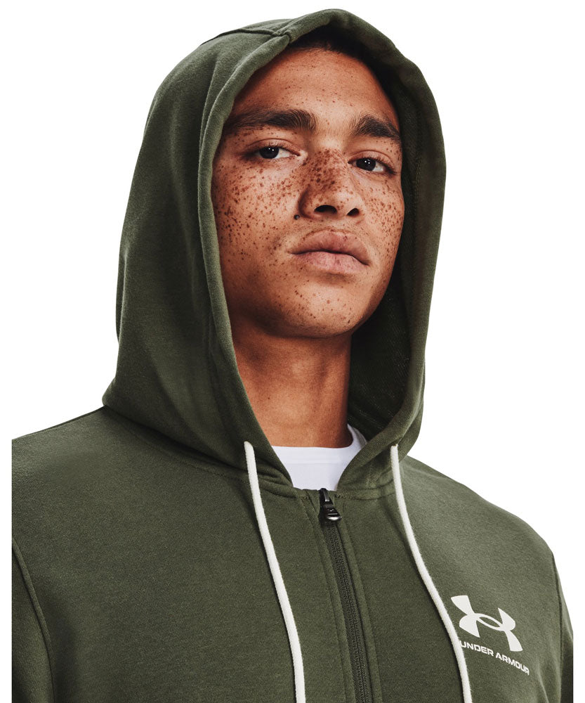 メンズ UAライバルテリー フルジップ フーディー パーカー スポーツウェア