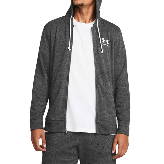 UAライバルテリー フルジップ フーディー メンズ パーカー トレーニングウェア