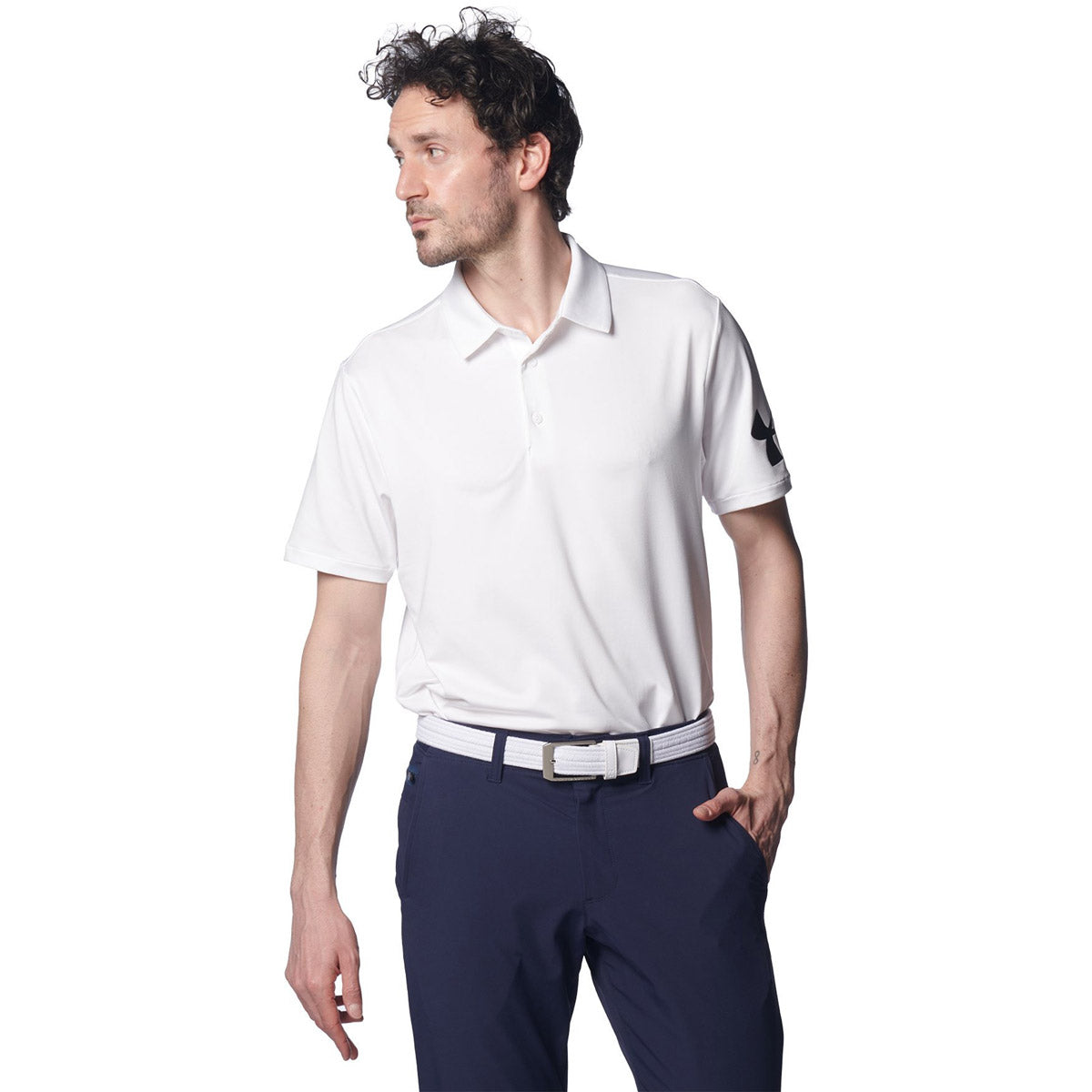 メンズ ゴルフ ウェア ポロシャツ UAプレーオフ ポロ3.0  ロゴ